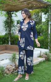 blue co-ord set, pvoria