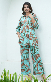 green co-ord set, pvoria